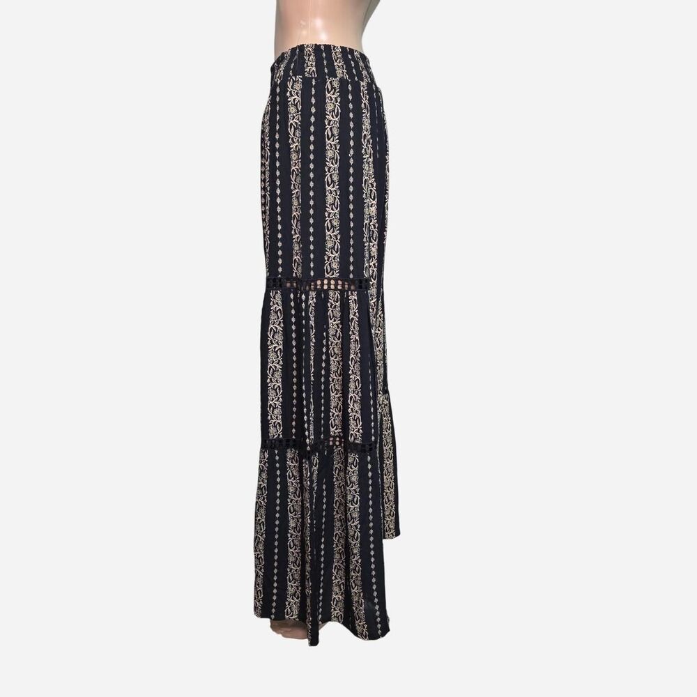 Angie Wide Leg Boho Pants with Lace Crochet Inserts Size: Small - Picture 3 of 11